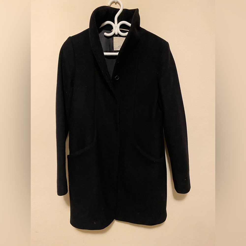 Wilfred cocoon coat - black- XS